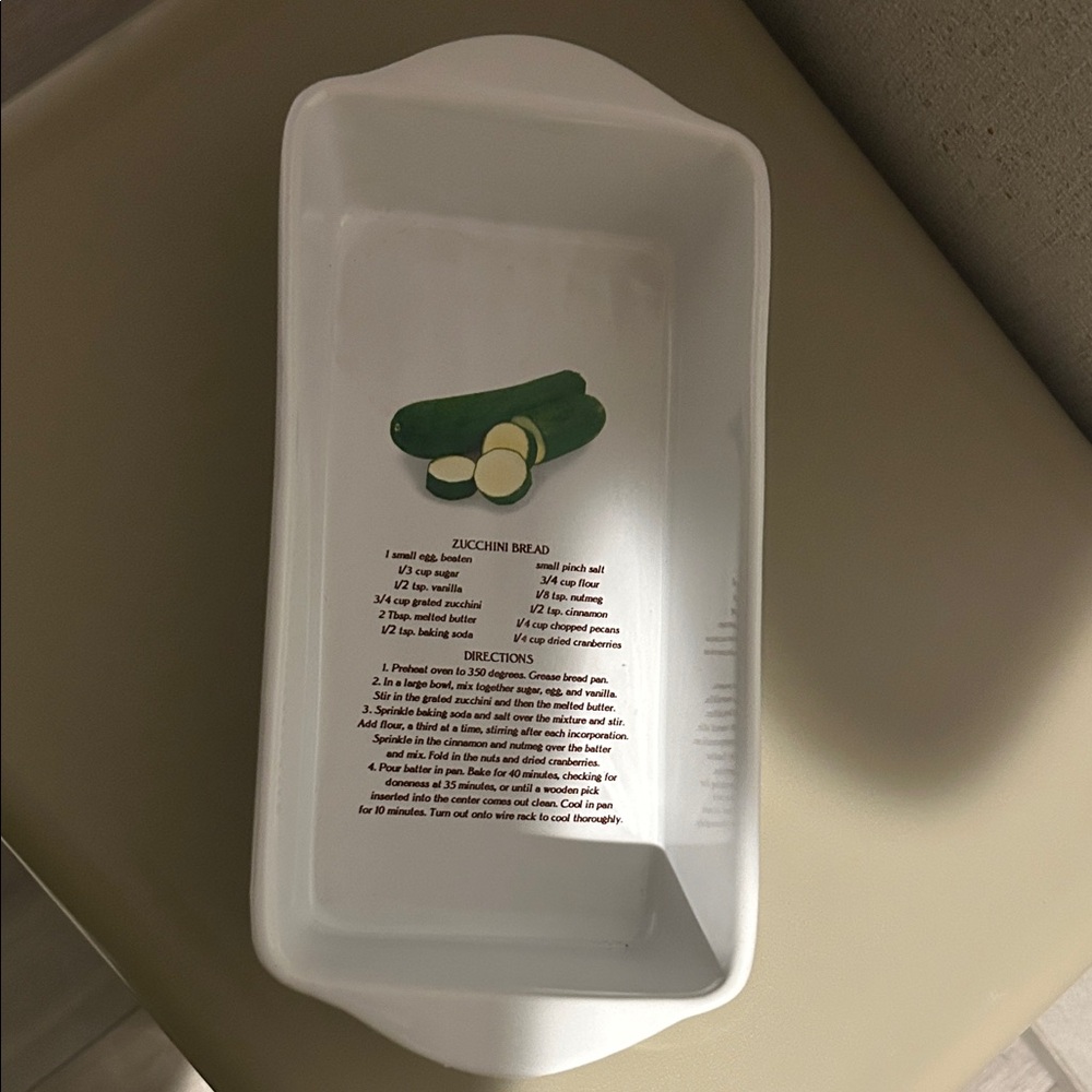 White Rectangular Ceramic Baking Dish - Picture 2 of 4